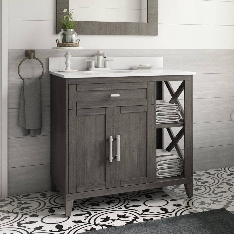 Gracie Oaks Tiefort 37" Single Bathroom Vanity Set & Reviews Wayfair